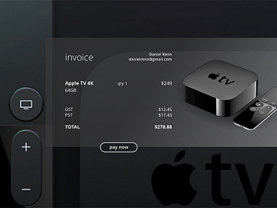 Daily UI #046 apple appletv dailyui invoice uidesign uxdesign