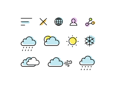 Daily UI #055 dailyui icon icons iconset symbols uidesign uxdesign weather weathericons
