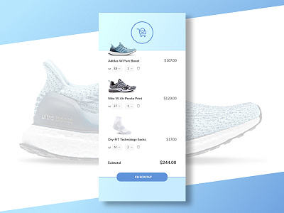 Daily UI #058 cart checkout dailyui ecommerce mobilecart shoppingcart uidesign uxdesign