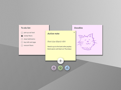 Daily UI #065 dailyui notes post its stickies uidesign uxdesign widget