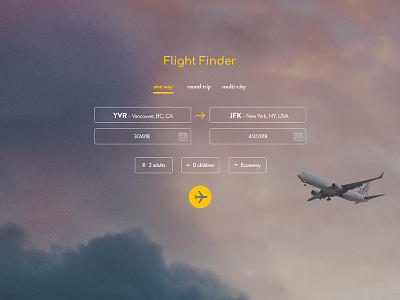 Daily UI #068 arrival bookings dailyui departure flight planes search travel uidesign uxdesign yvr