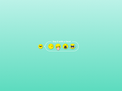 Daily UI #087 dailyui emojis happyface smileys tooltip uidesign uxdesign