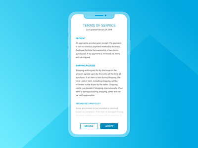 Daily UI #089 agreement dailyui fineprint iphonex legal mobile policy termsofservice uidesign uxdesign