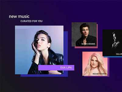 Daily UI #091 artists curated custommusic dailyui foryou music singers uidesign uxdesign