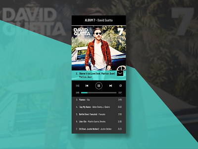 Daily UI #009 dailyui david guetta mobile music music album music app music artwork player ui uidesign uxdesign