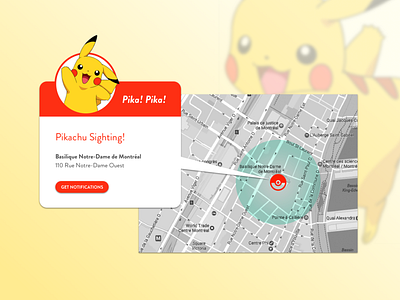 Daily UI #020 dailyui location location tracker pikachu pokemon tracker uidesign uxdesign