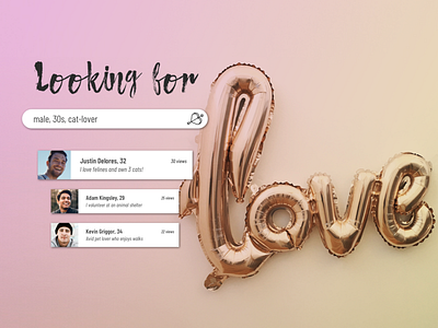 Daily UI #022 dailyui filter love search matchmaker search search results uidesign uxdesign