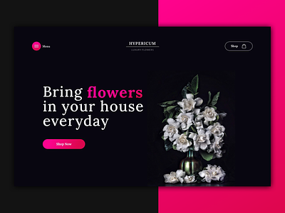 Luxury Flowers - Landing Page app design flowers landingpage ui visual design web
