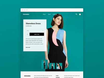 Roksanda — Product Page ecommerce fashion shop