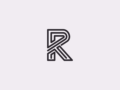 letter R logo 2d brand branding clean concept design dribbble flat flat design icon illustration letter logo monogram simple space symbol typography vector