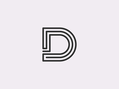 letter D logo 2d beautiful brand branding clean design flat happy logo love maze monogram negativespace new simple vector