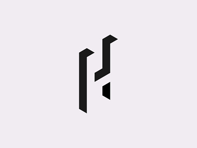 letter H logo 2d brand branding clean design logo monogram negative space simple vector