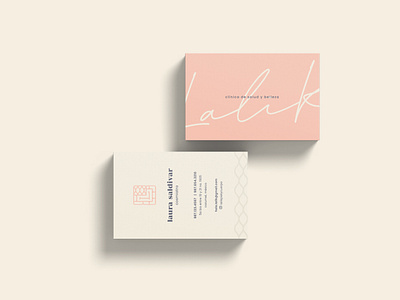 Lalik | Beauty and Health Clinic (business card) art direction brand brand identity branding business card clinic combination mark design designs flat design graphic design icon lettering logo minimal packaging stationary stationary design typography vector