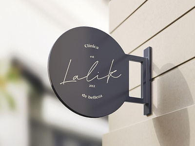 Lalik | Beauty and Health Clinic (wall sign) art direction brand brand identity branding clinic design flat design graphic design icon lettering logo minimal outdoor sign packaging sign signage typography vector wall sign
