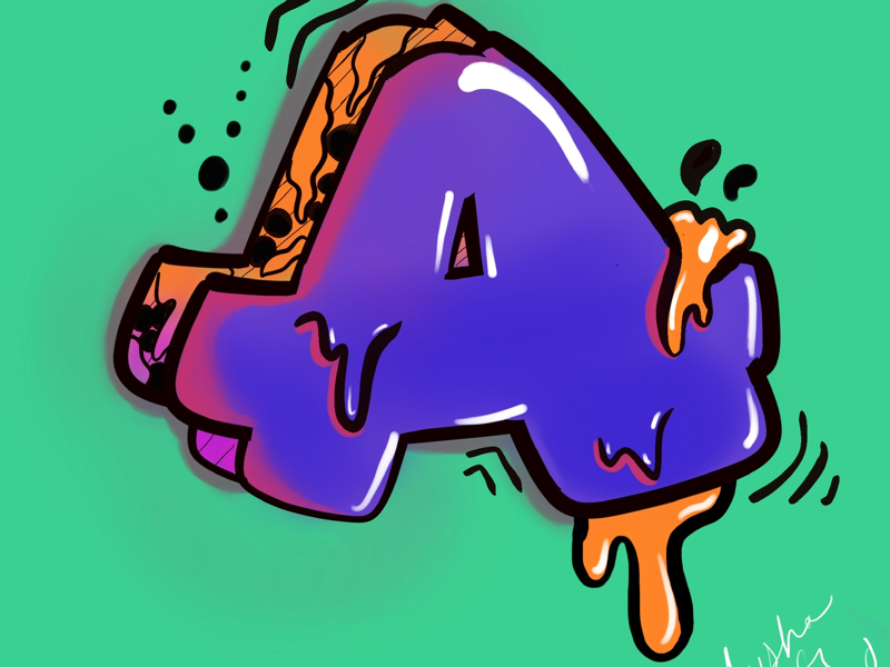 graffiti letter a