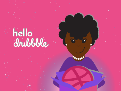 Hello Dribbble! christmas cute debut first shot first throw flat gift girlly illustration snow