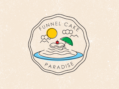 Funnel Cake Paradise funnel logo redesign