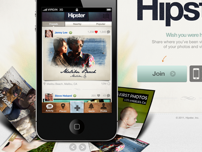 Hipster Homepage Teaser homepage iphone