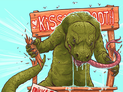 Komodo Kisses animal illustration lizard