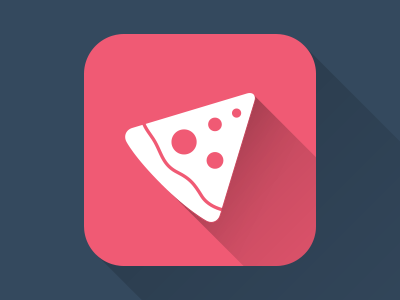 Flat pizza icon clean flat icon pizza simple