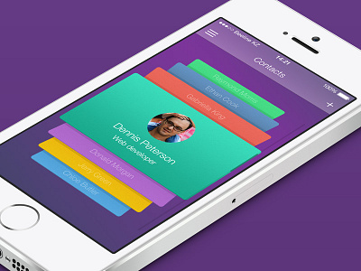 Contacts cards contacts ios list ui