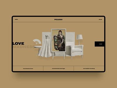 Picasso concept 3d abstract animation concept minimal picasso ui web