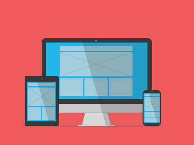 Responsive Design Icons flat galaxy s4 imac nexus 7 responsive design