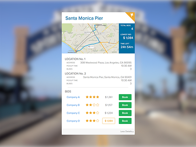 Quote Card bus card map ui ux website