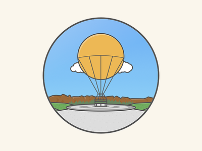 Orange County Great Park great park hot air balloon illustration irvine mountains orange county sketch vector