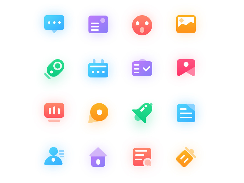 A set of icons design by 鹿野Loyel on Dribbble