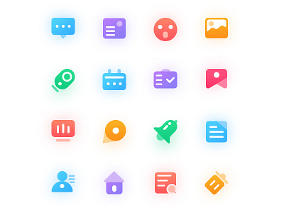 A set of icons design icon，