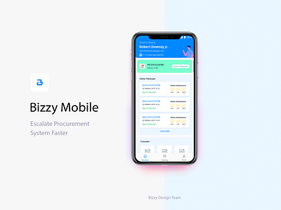 Bizzy Mobile Homepage approval b2b bizzy business design homepage landing page login mobile mobileapp procurement quotation ui ux