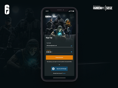 Daily Ui 001 - Rainbowsix Siege dailyui dailyui 001 dailyuichallenge enterprise app entertainment ui ui design user interface