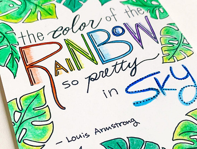 Greeting Card 01 - The Color of The Rainbow so Pretty in Sky design font handwrittenfont illustrations logo typography