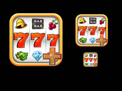 Slots Game Icon bet casino design gamble games icons logo reel vegas