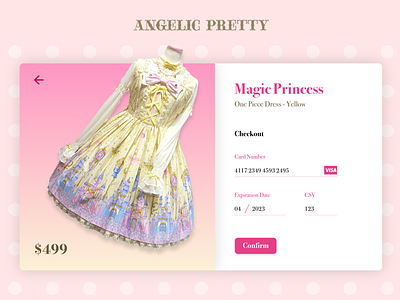 Angelic Pretty Checkout Page branding checkout dailyui uidesign uiux uxdesign