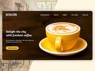 Devoción Coffee Shop Landing Page