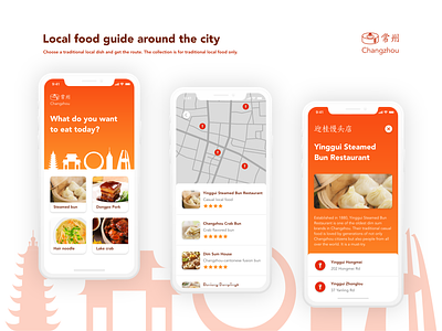 Changzhou - Local Food Guide chinese chinese food city guide culture uidesign uiux uxdesign