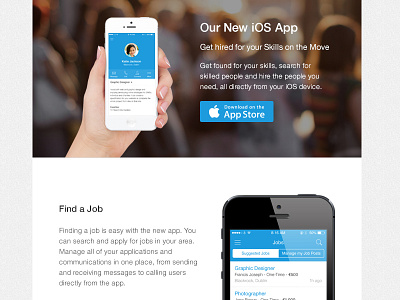 SkillPages iOS app launch email