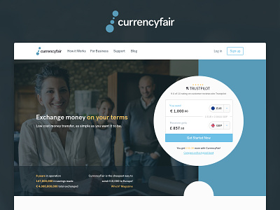 ​ Meet the new CurrencyFair brand identity launch product design redesign system