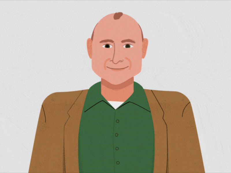 Phil Collins - Wear my hat 2d 3d animation animation 2d animations challenge character collins gif illustration motion music phil philcollins project short singer singing song wearmyhat