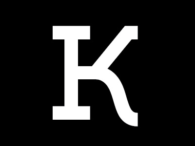 Lumberjack K Glyph font glyph k letter type typeface typography