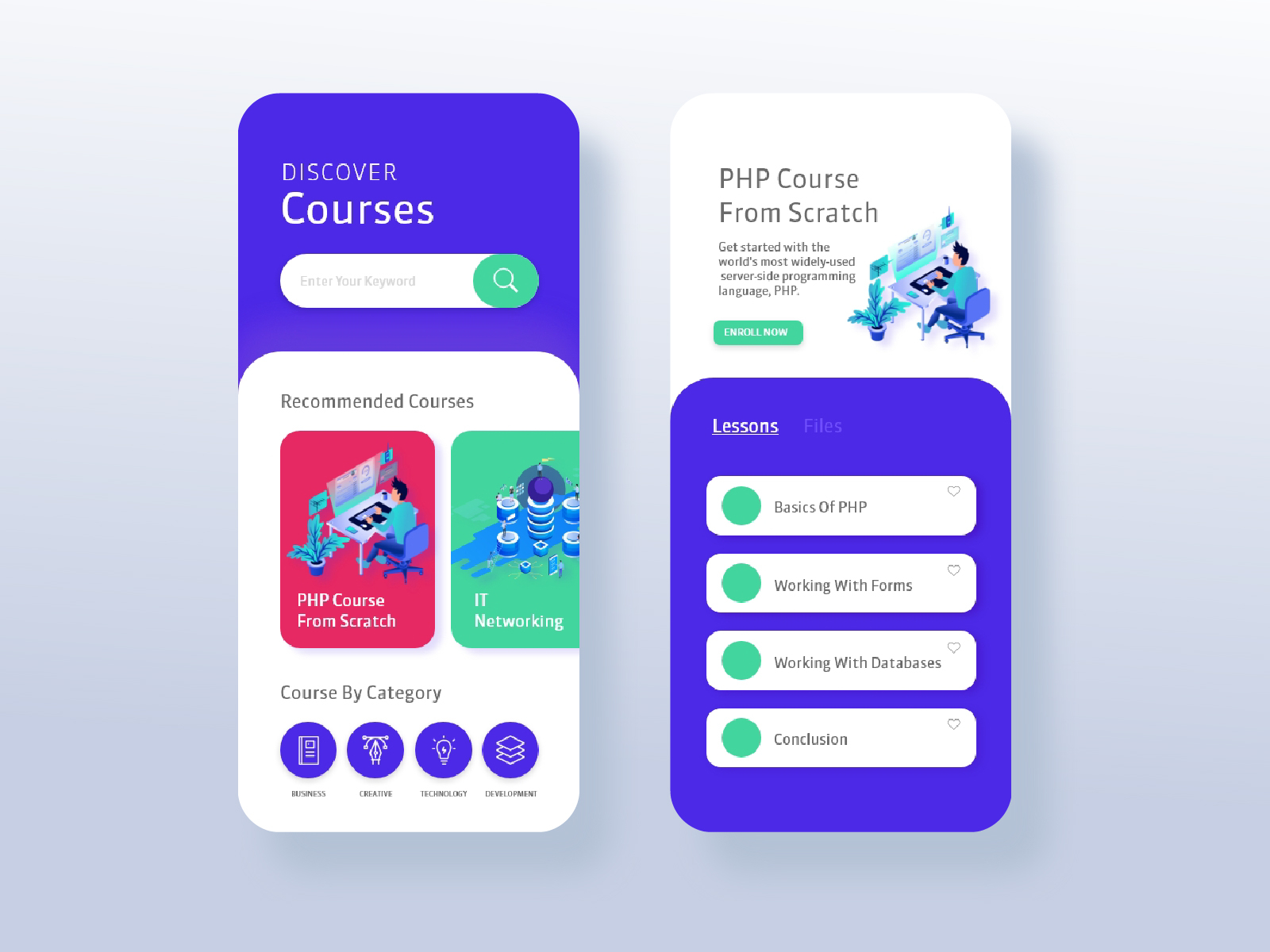 UI Design Learning app by Abhikreationz Design Studio on Dribbble