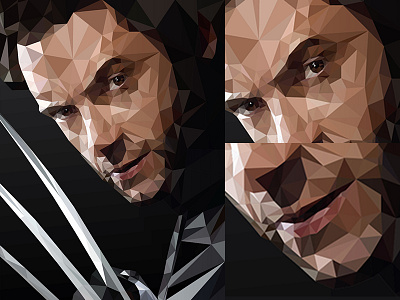 X-men Low poly illustration