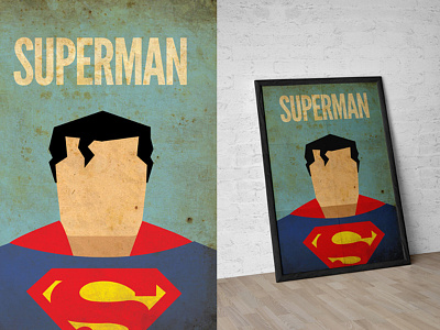 Superman - Minimal poster comic marvel minimal poster superhero superman wellposter