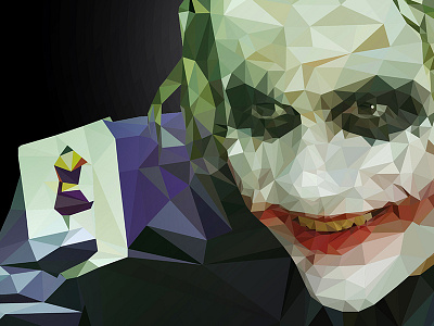 Joker -Low poly illustration adobe comic famous hollywood illustration joker low marvel poly triangulation