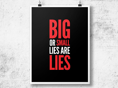 Lies are Lies abstract popular print quote retro sreenshot type typography
