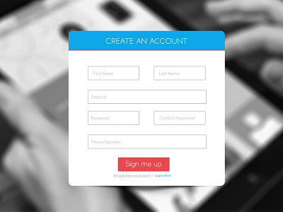 Sign up form | Free psd 