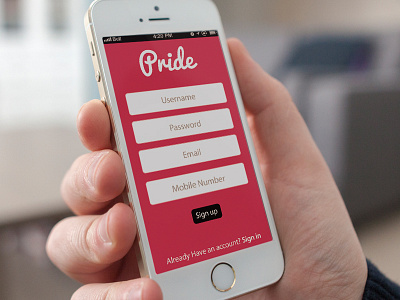 Pride App UI | Signup