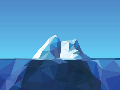 Iceberg Low poly abstract bend flat iceberg illustration iphone low poly minimal ocean society6 trending vector